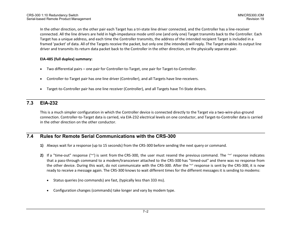 3 eia-232 | Comtech EF Data CRS-300 User Manual | Page 218 / 300