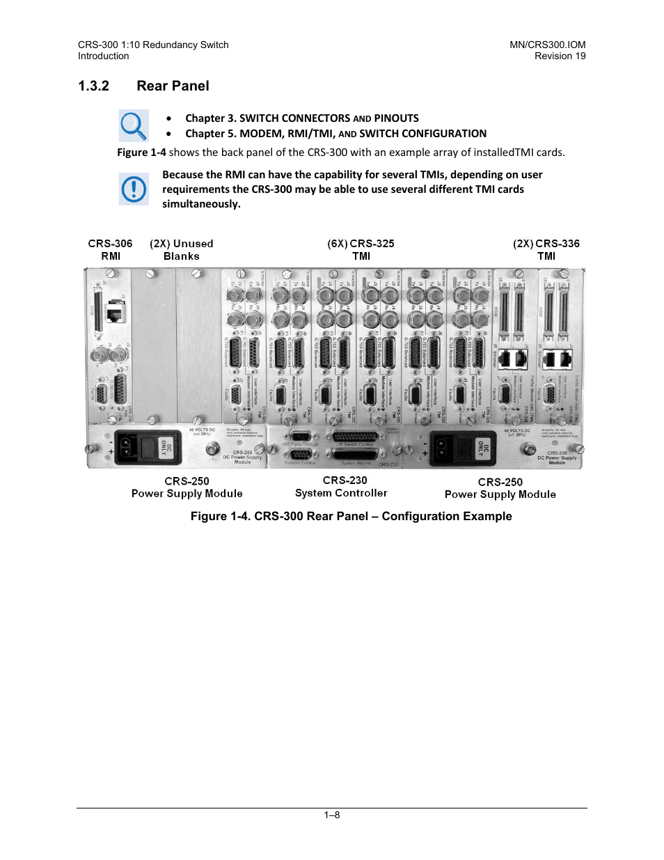 2 rear panel | Comtech EF Data CRS-300 User Manual | Page 34 / 300