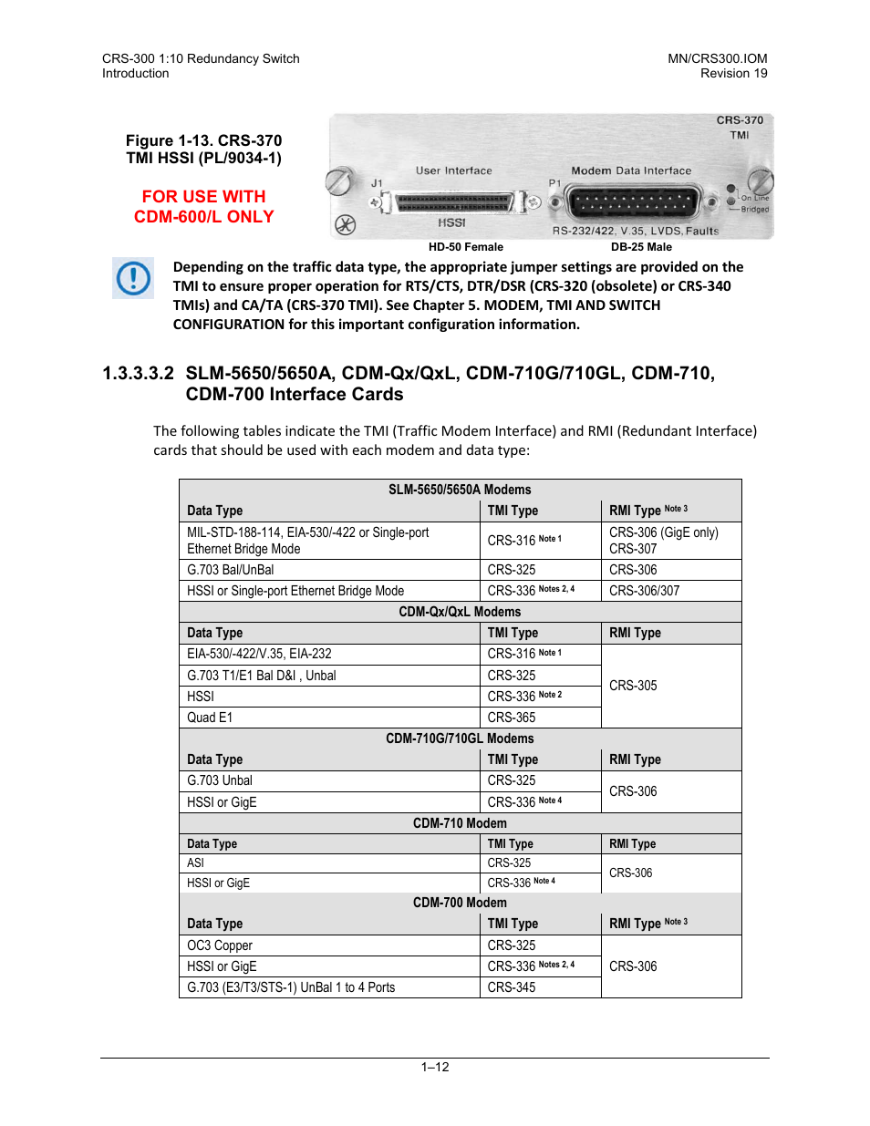 Comtech EF Data CRS-300 User Manual | Page 38 / 300