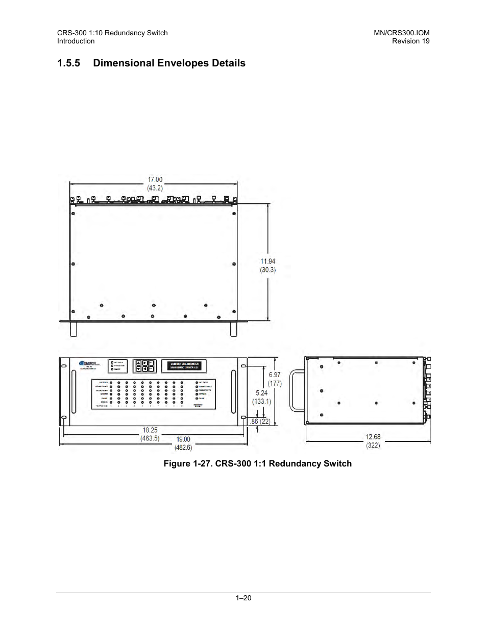 5 dimensional envelopes details | Comtech EF Data CRS-300 User Manual | Page 46 / 300