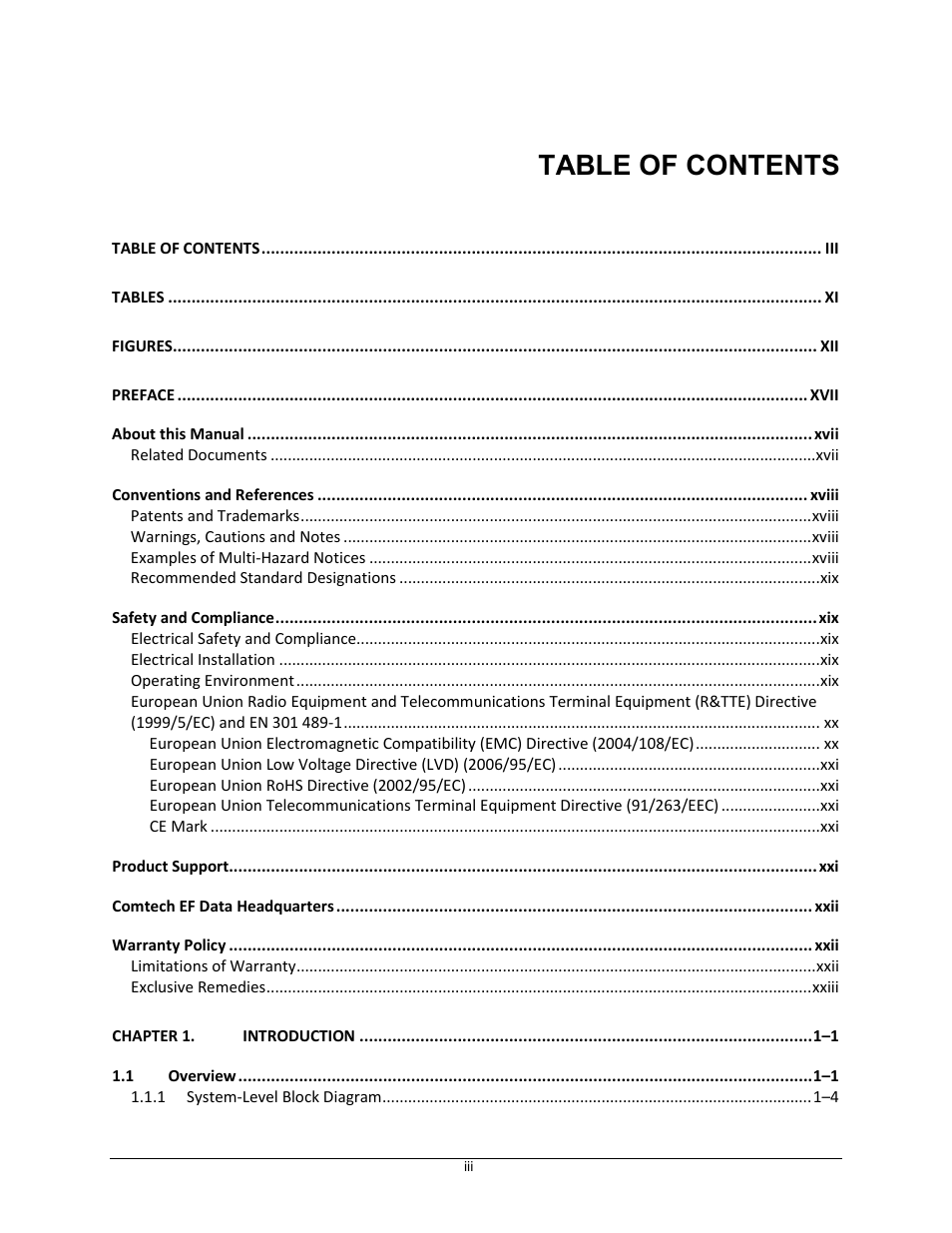 Comtech EF Data CRS-300 User Manual | Page 5 / 300