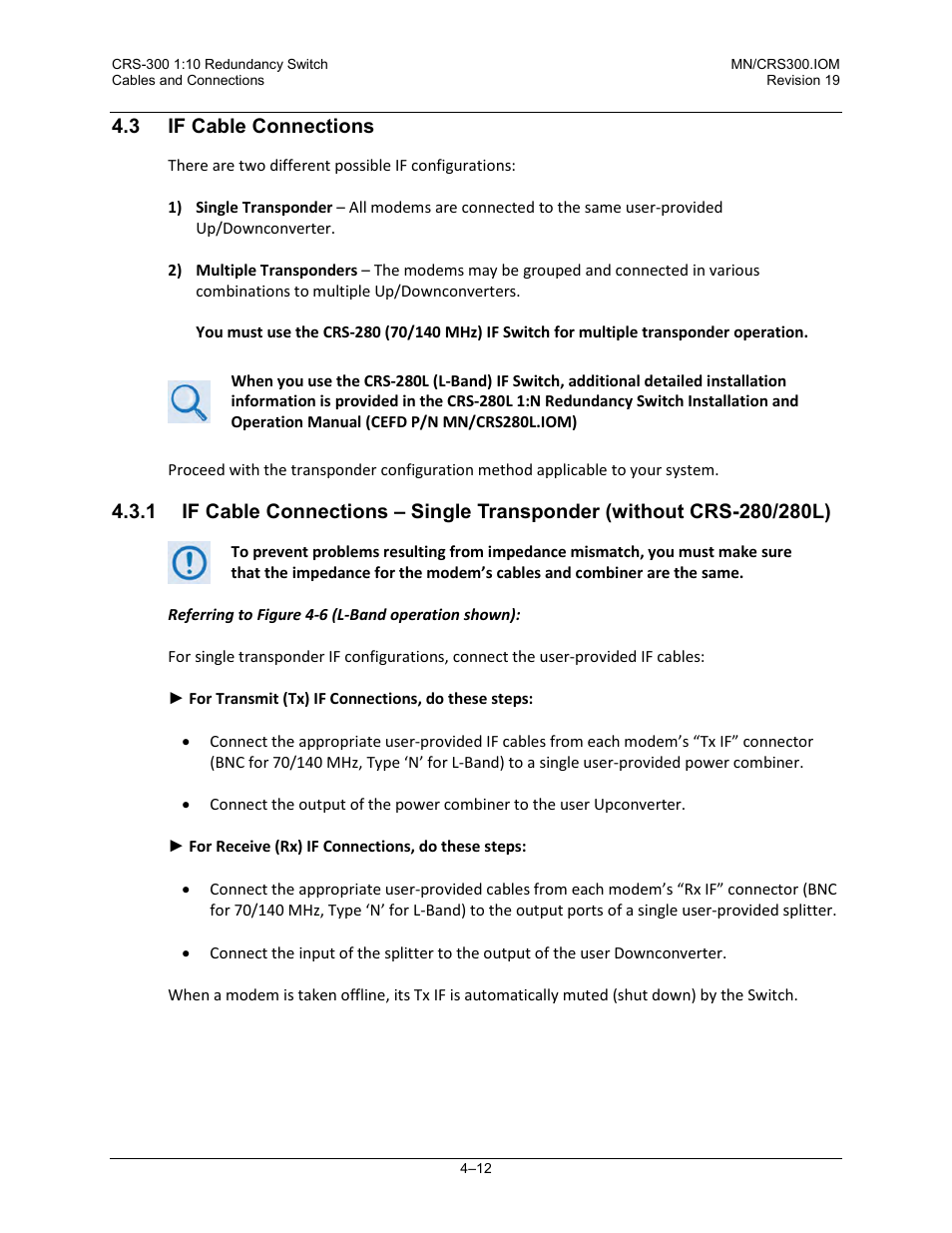 3 if cable connections | Comtech EF Data CRS-300 User Manual | Page 86 / 300