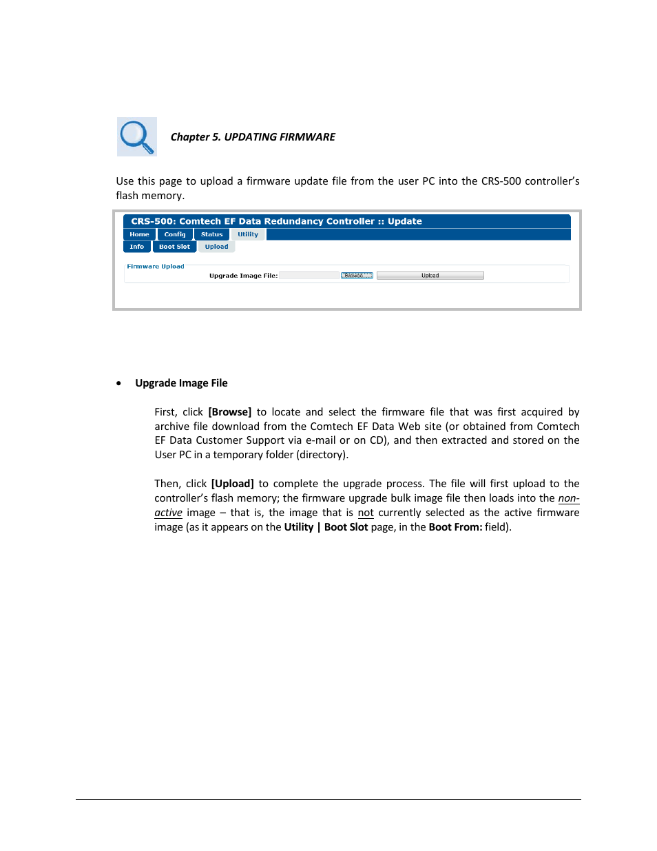 3 utility | upload | Comtech EF Data CRS-500 User Manual | Page 159 / 218