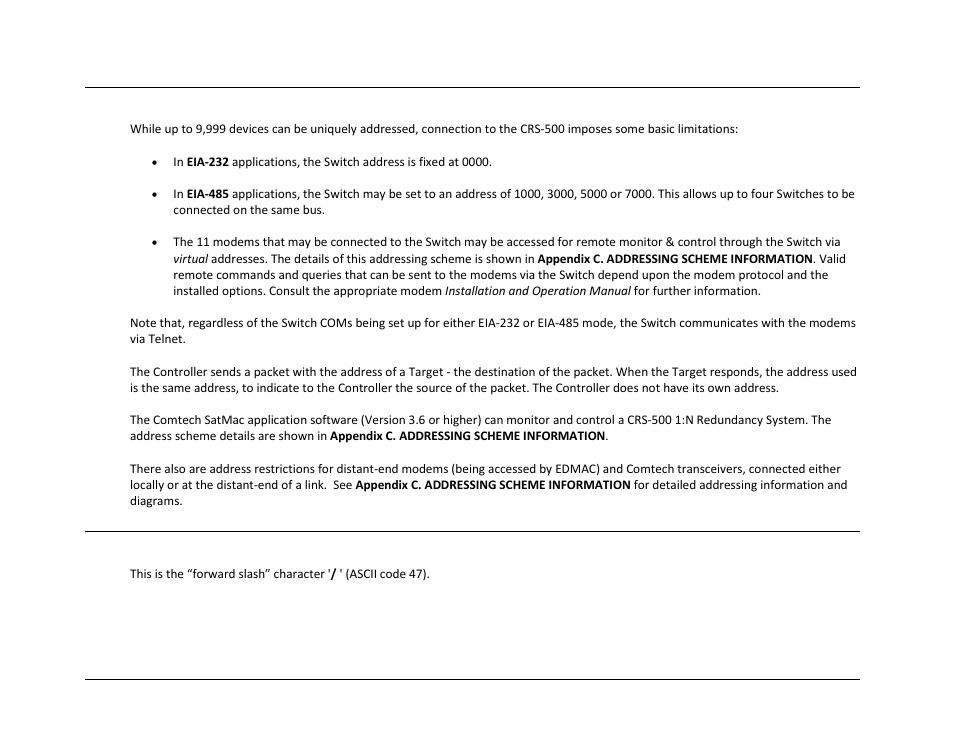 2 target address, 3 address delimiter | Comtech EF Data CRS-500 User Manual | Page 166 / 218