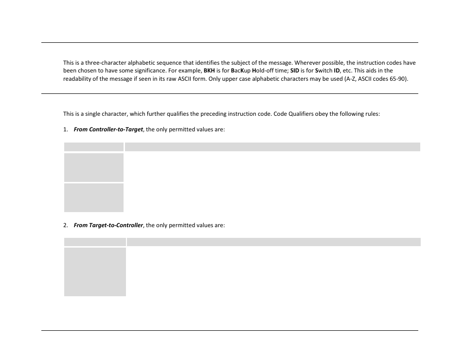 4 instruction code, 5 instruction code qualifier | Comtech EF Data CRS-500 User Manual | Page 167 / 218