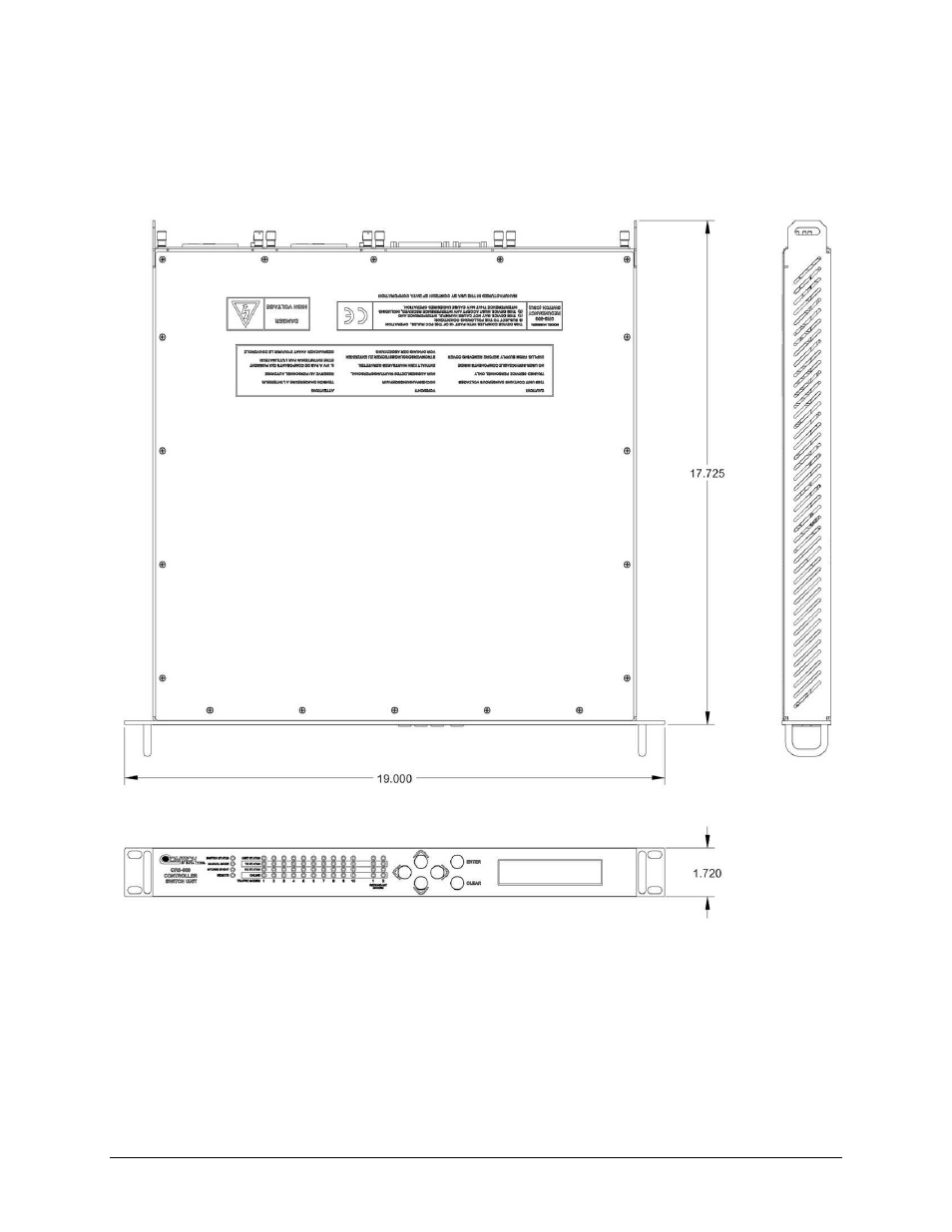 3 csu dimensional envelope | Comtech EF Data CRS-500 User Manual | Page 34 / 218