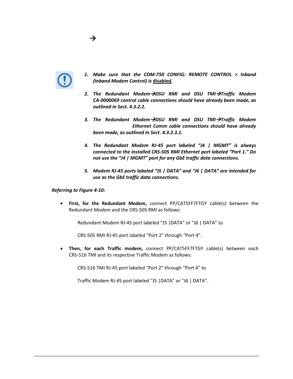 4 crs-500 ( cdm-750 traffic data cable connections | Comtech EF Data CRS-500 User Manual | Page 83 / 218