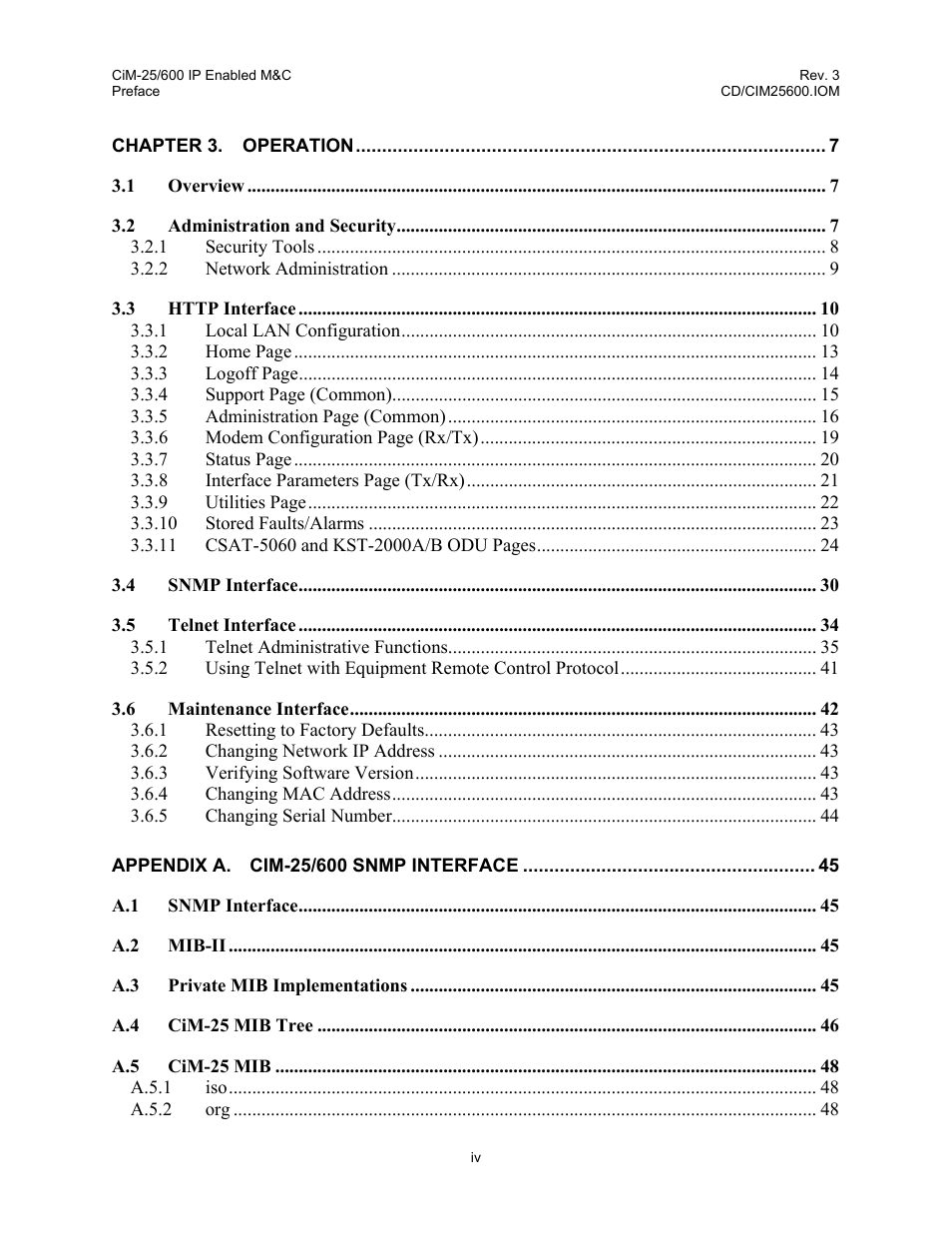 Comtech EF Data CiM-25/600 User Manual | Page 10 / 186