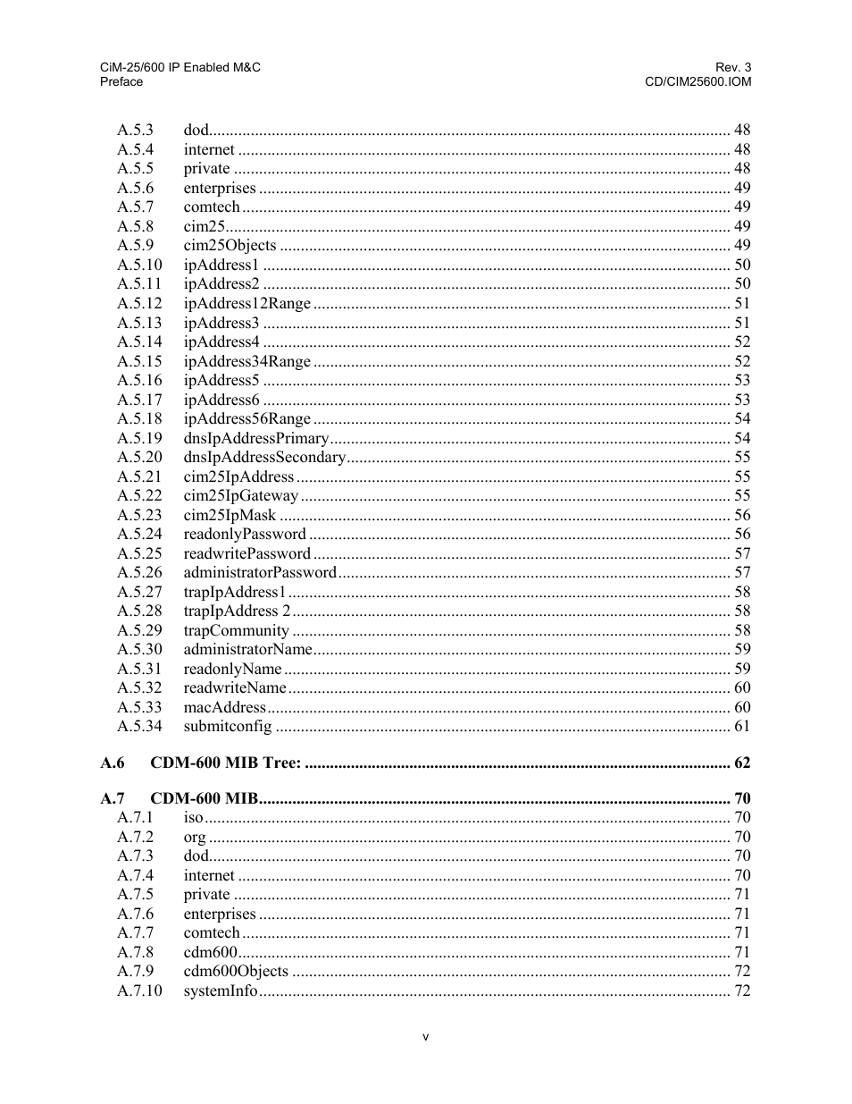 Comtech EF Data CiM-25/600 User Manual | Page 11 / 186