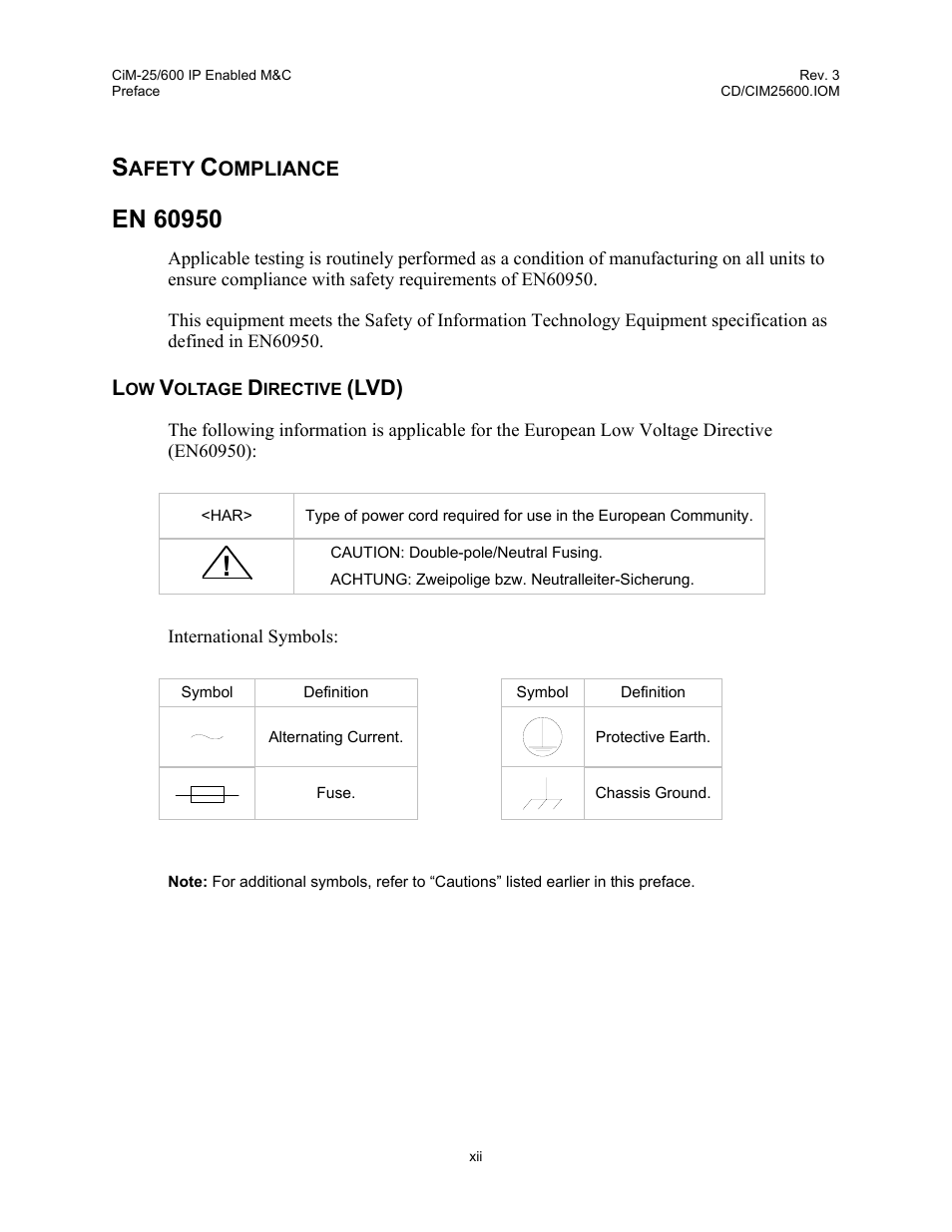 Lvd) | Comtech EF Data CiM-25/600 User Manual | Page 18 / 186