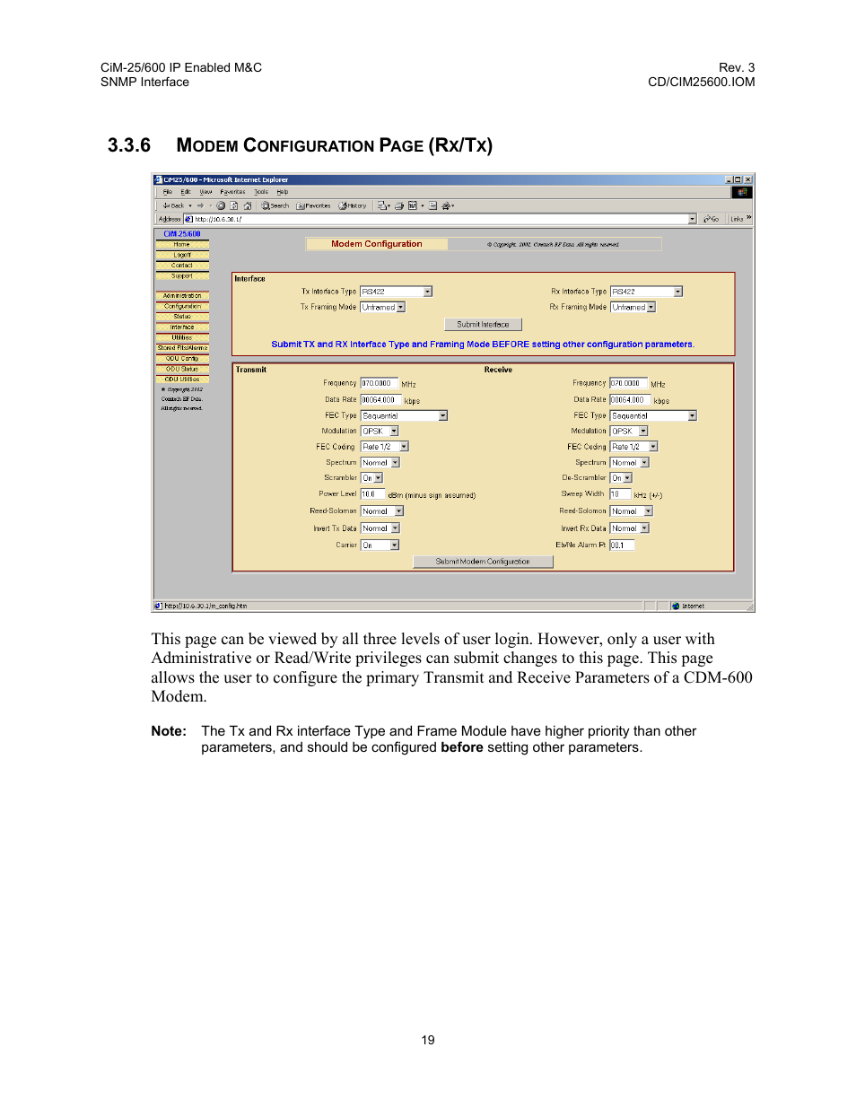 Comtech EF Data CiM-25/600 User Manual | Page 39 / 186
