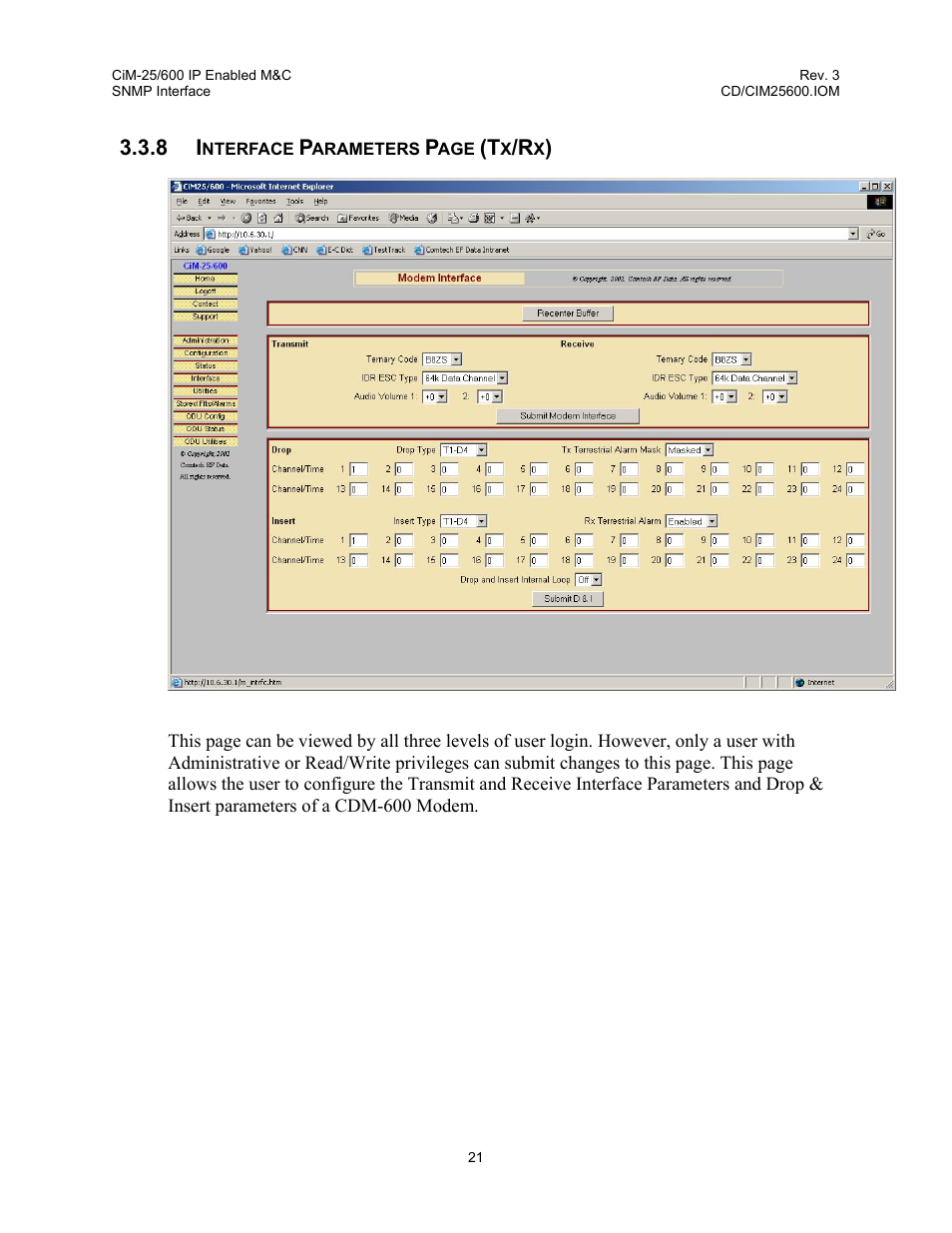 Comtech EF Data CiM-25/600 User Manual | Page 41 / 186