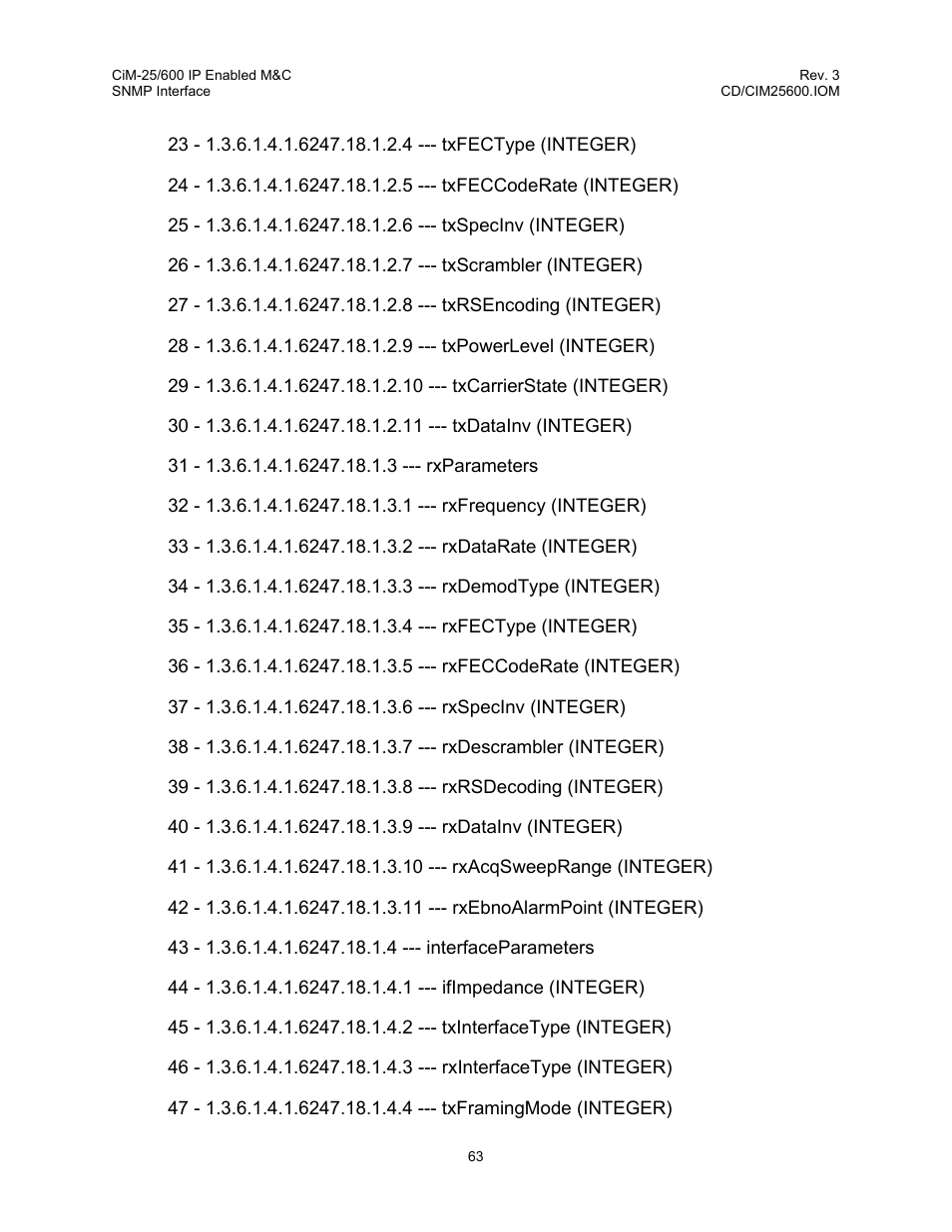 Comtech EF Data CiM-25/600 User Manual | Page 83 / 186
