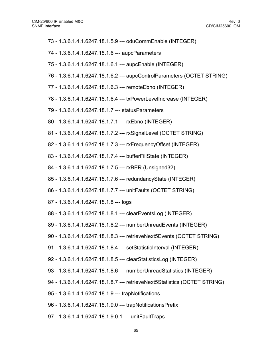 Comtech EF Data CiM-25/600 User Manual | Page 85 / 186