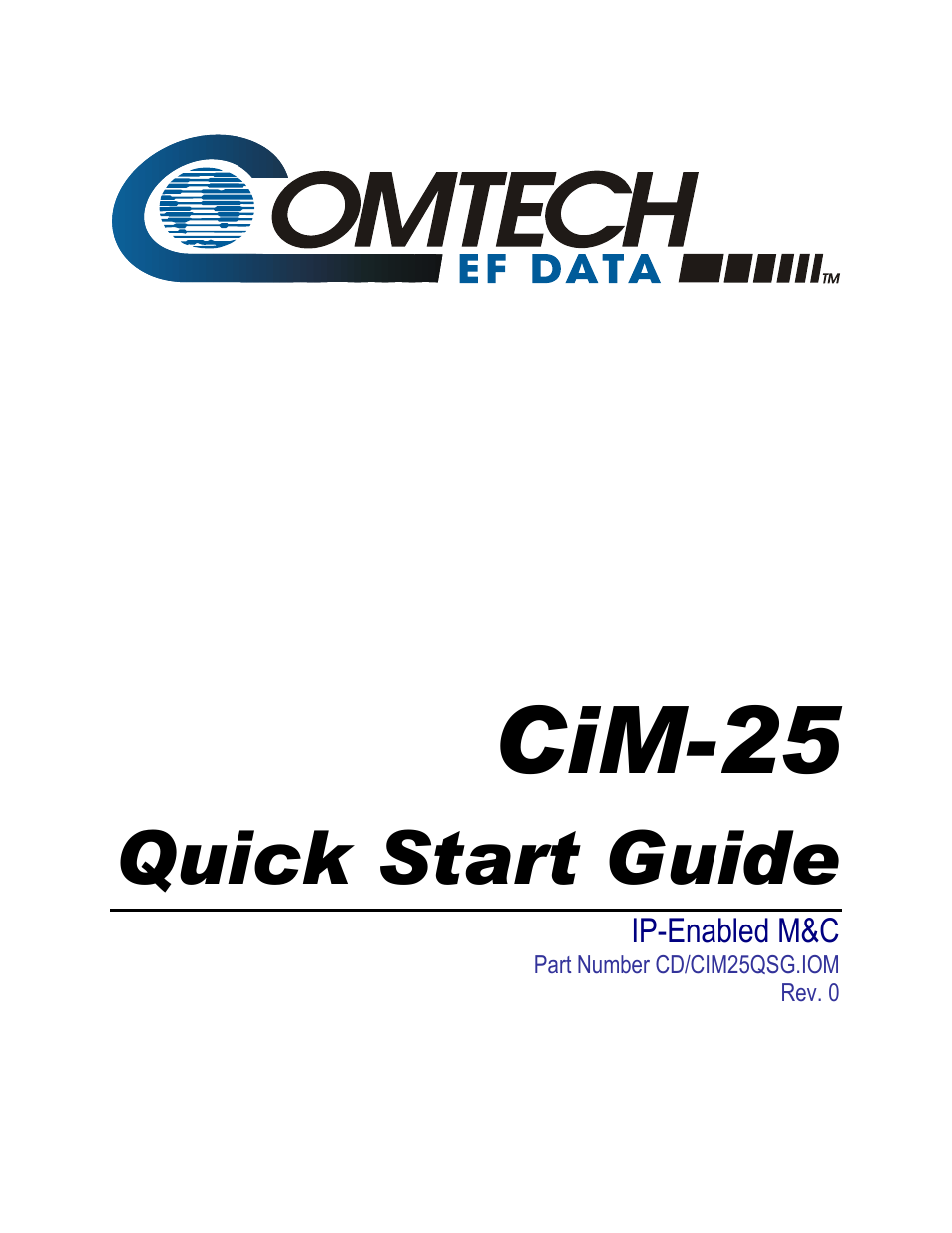 Comtech EF Data CiM-25 User Manual | 26 pages
