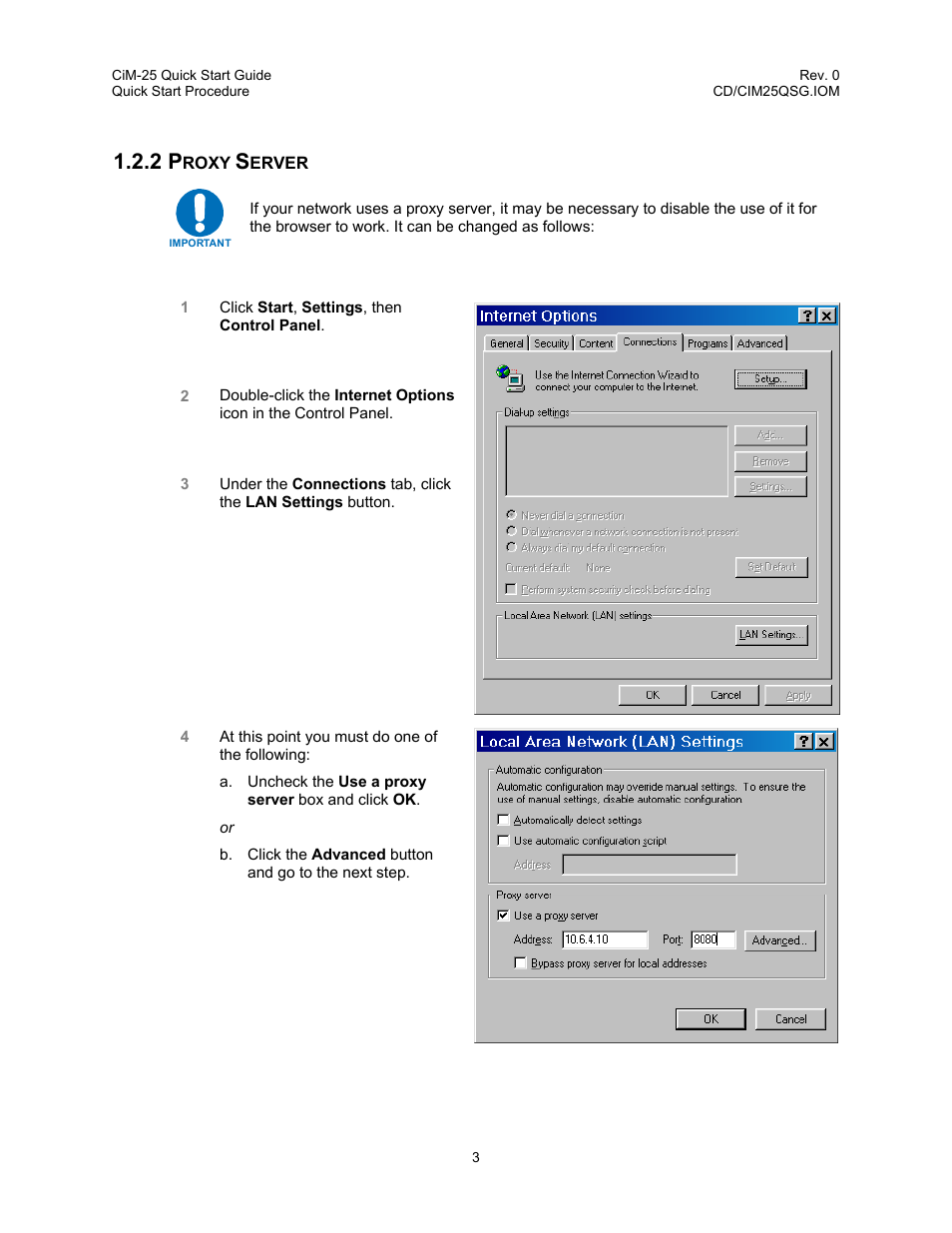 Proxy server, 2 proxy server | Comtech EF Data CiM-25 User Manual | Page 13 / 26