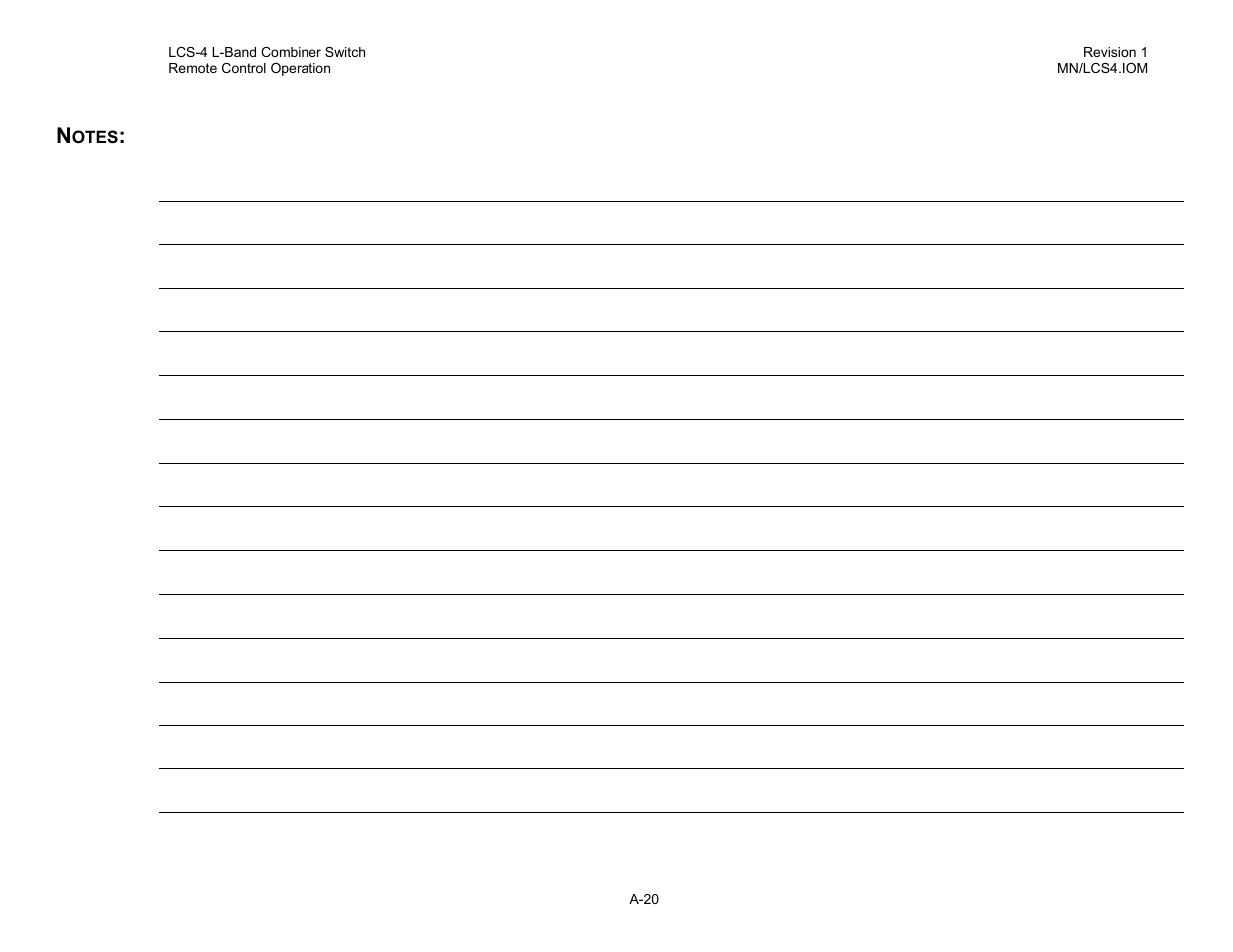 Notes | Comtech EF Data LCS-4 User Manual | Page 84 / 90