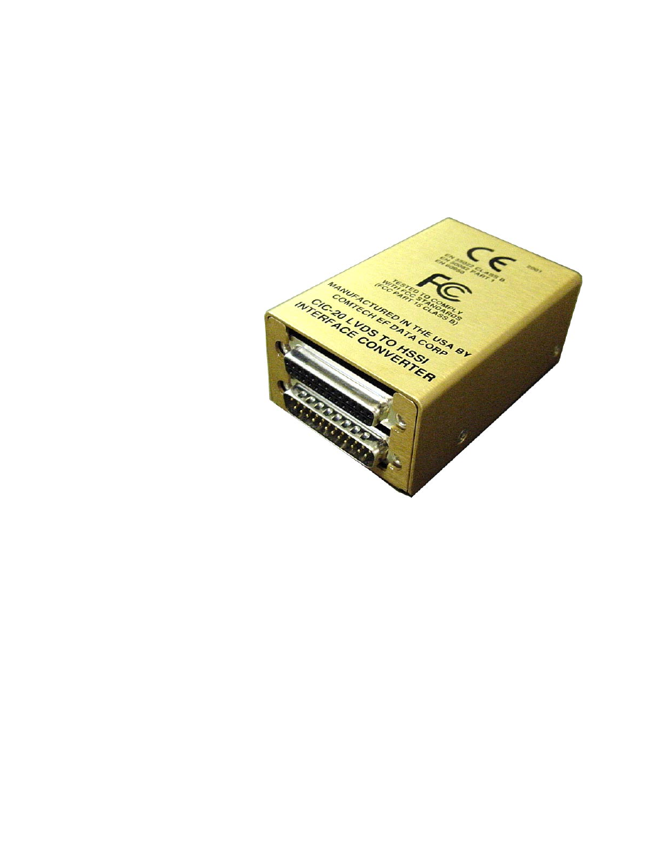 Introduction, Chapter 1. introduction | Comtech EF Data CIC-20 LVDS to HSSI User Manual | Page 13 / 26