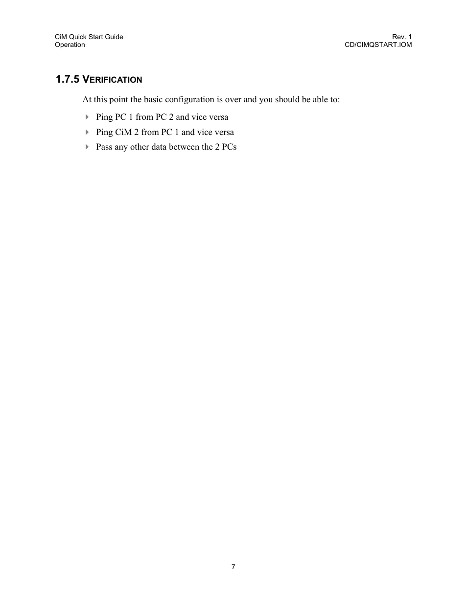 Verification, 5 verification | Comtech EF Data CiM Quick-Start Guide User Manual | Page 17 / 26