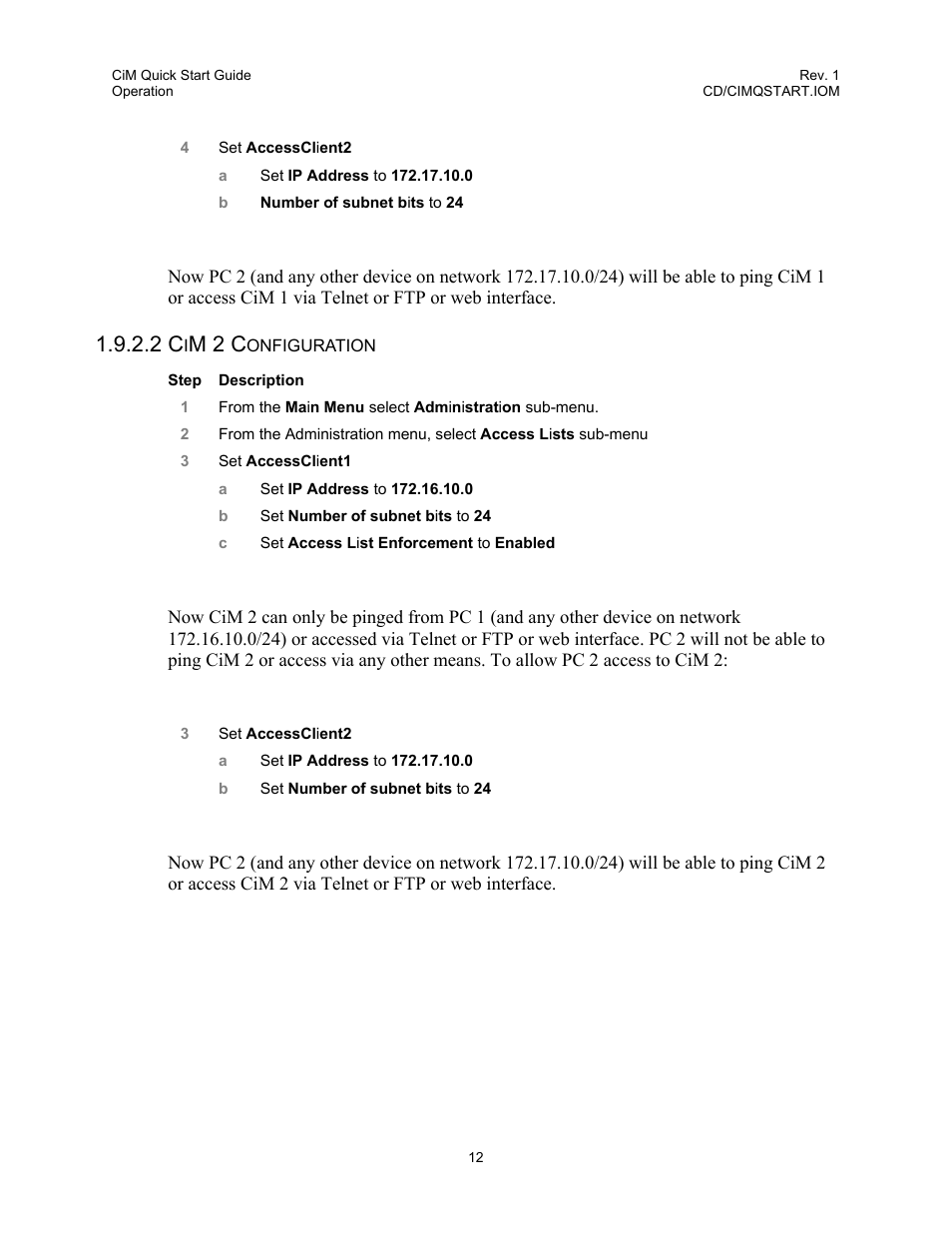 M 2 c | Comtech EF Data CiM Quick-Start Guide User Manual | Page 22 / 26