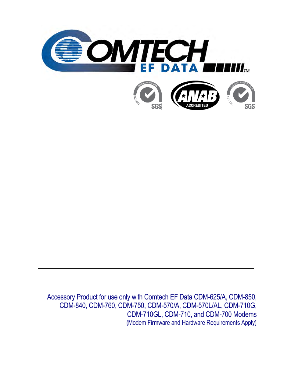 Comtech EF Data CDS-100 User Manual | 138 pages