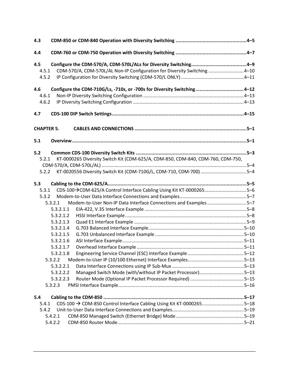 Comtech EF Data CDS-100 User Manual | Page 7 / 138