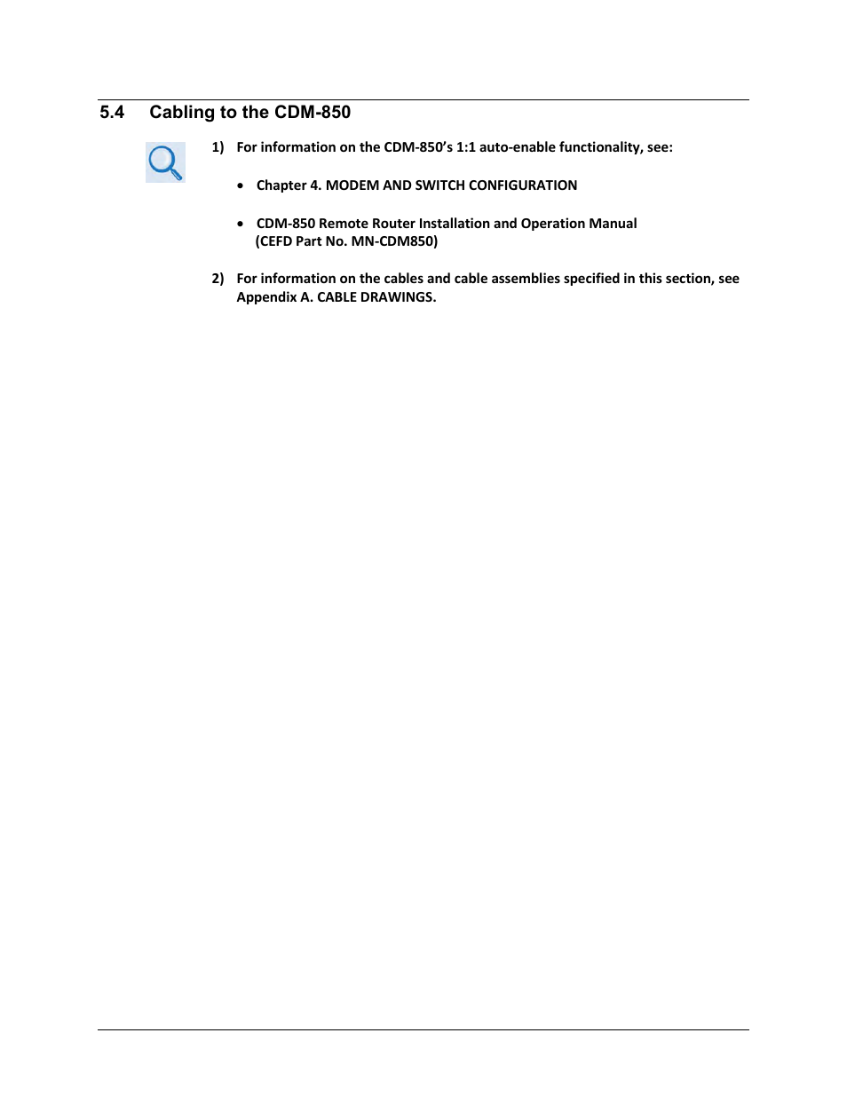 4 cabling to the cdm-850 | Comtech EF Data CDS-100 User Manual | Page 73 / 138