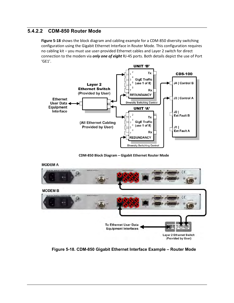 2 cdm-850 router mode | Comtech EF Data CDS-100 User Manual | Page 77 / 138