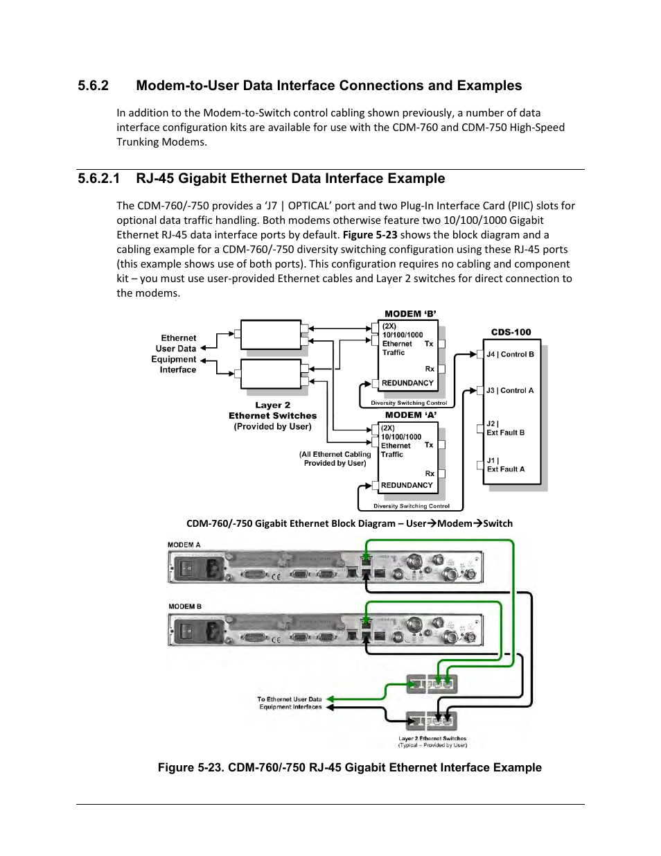 1 rj-45 gigabit ethernet data interface example | Comtech EF Data CDS-100 User Manual | Page 85 / 138