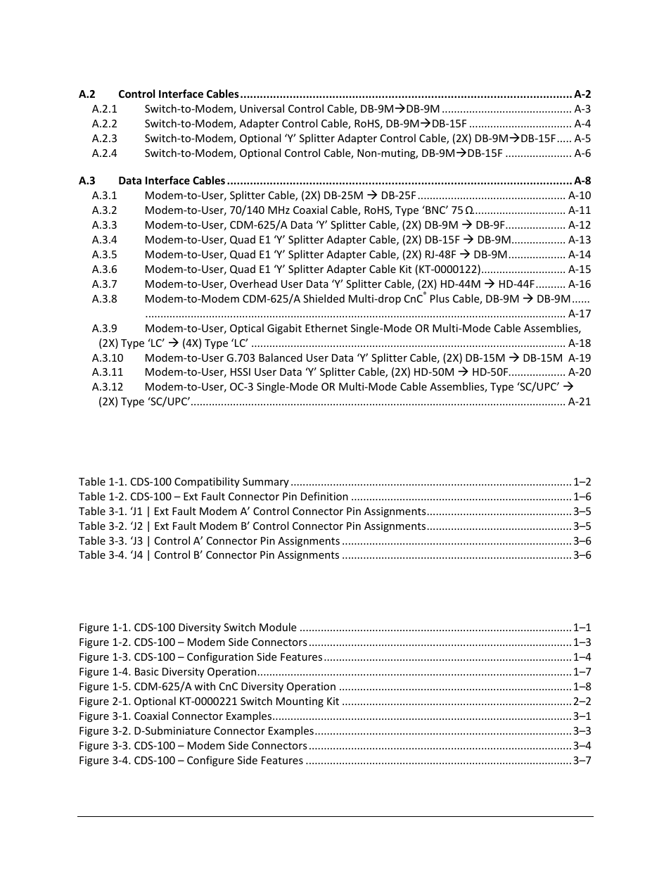 Tables, Figures | Comtech EF Data CDS-100 User Manual | Page 9 / 138