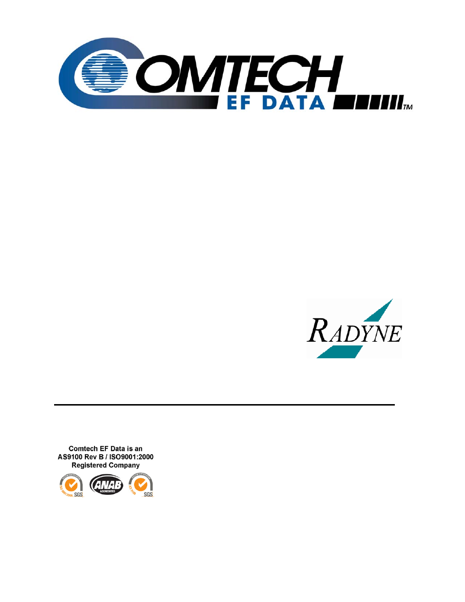 Comtech EF Data RCS11 User Manual | 110 pages