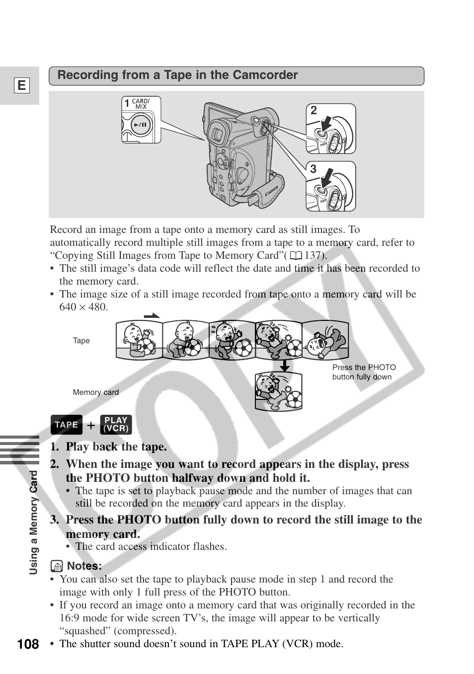 108 e | Canon ELURA 50 User Manual | Page 108 / 174