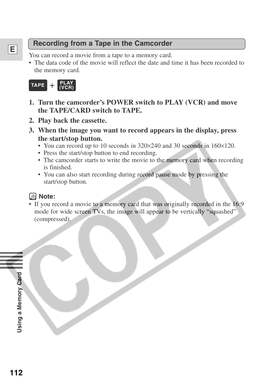 112 e | Canon ELURA 50 User Manual | Page 112 / 174