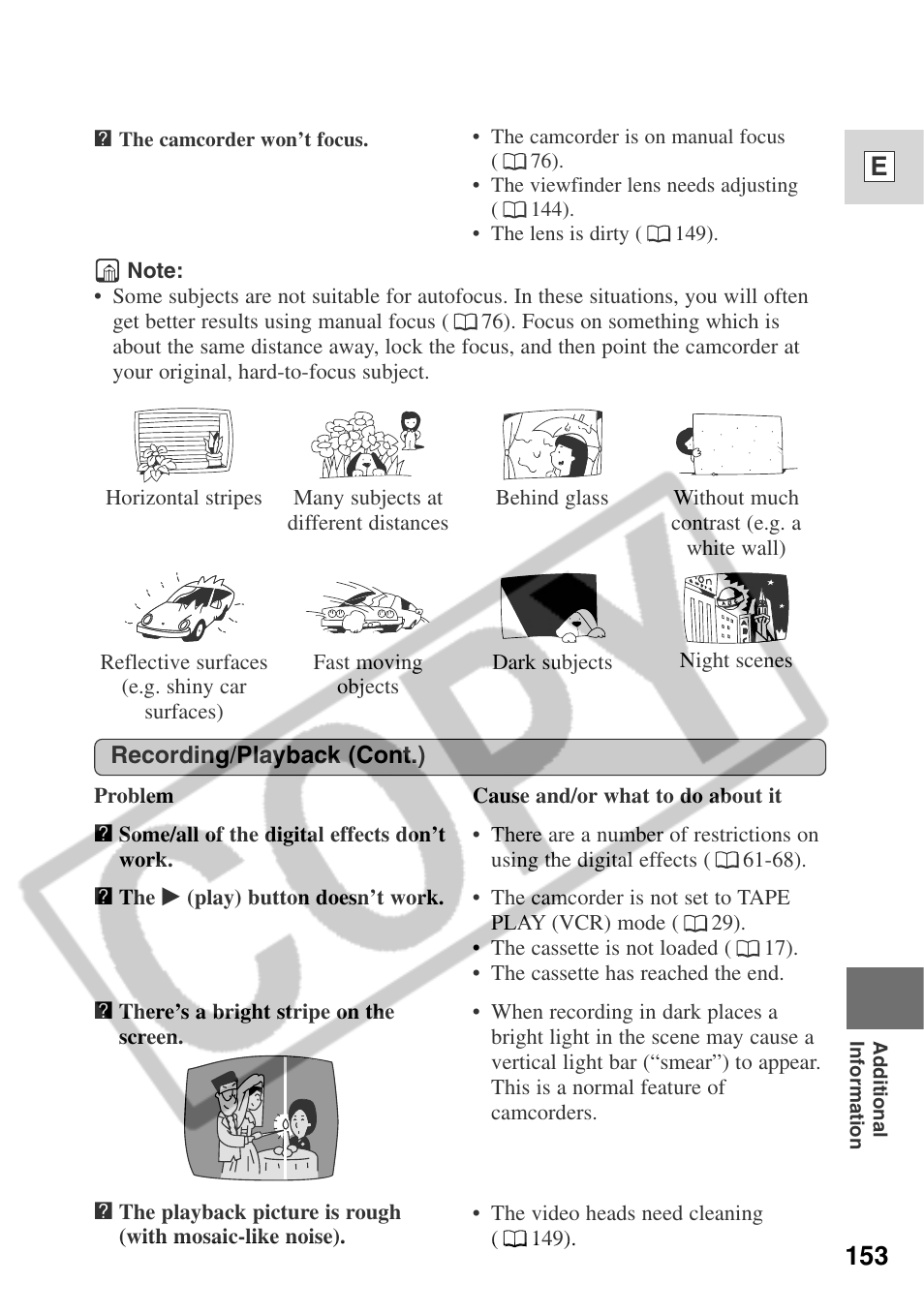 153 e | Canon ELURA 50 User Manual | Page 153 / 174