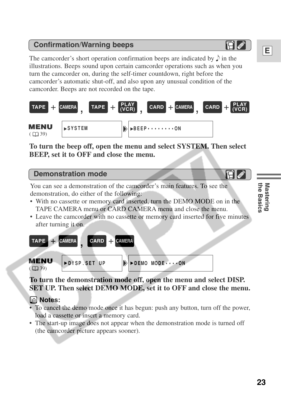 23 e | Canon ELURA 50 User Manual | Page 23 / 174