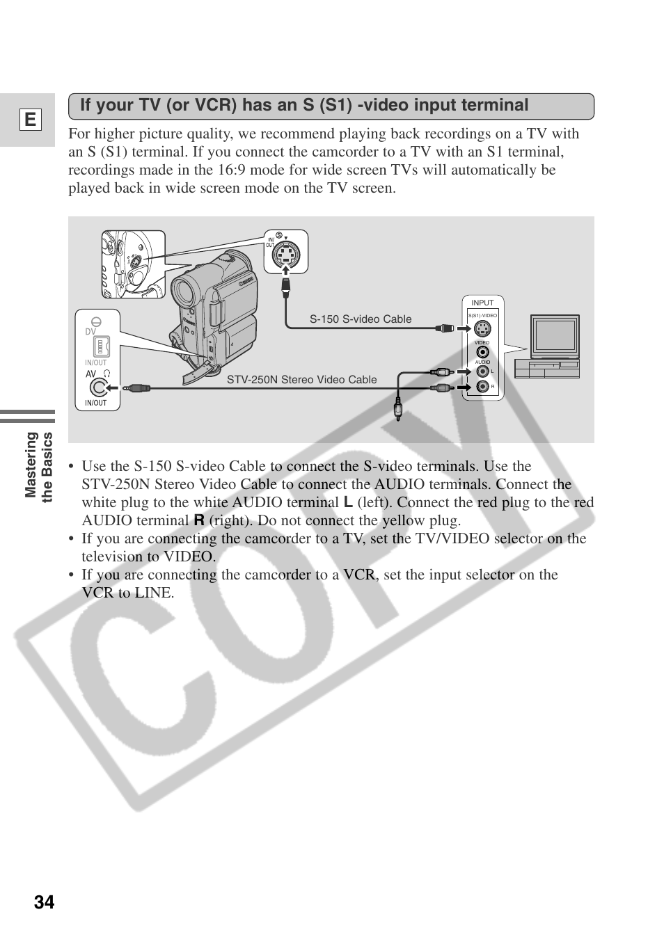 34 e | Canon ELURA 50 User Manual | Page 34 / 174