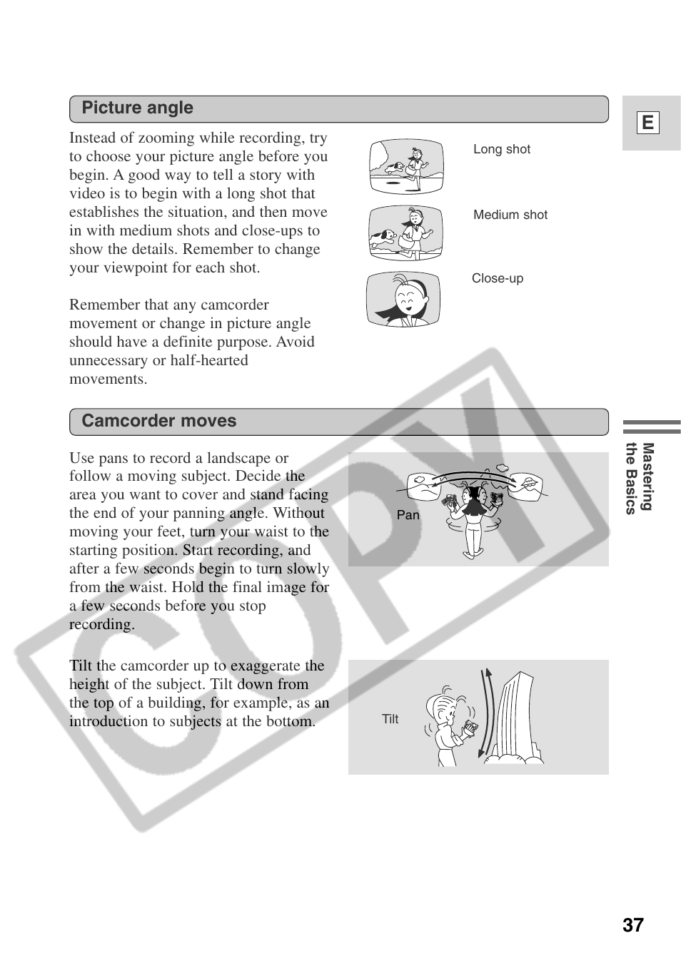 37 e | Canon ELURA 50 User Manual | Page 37 / 174