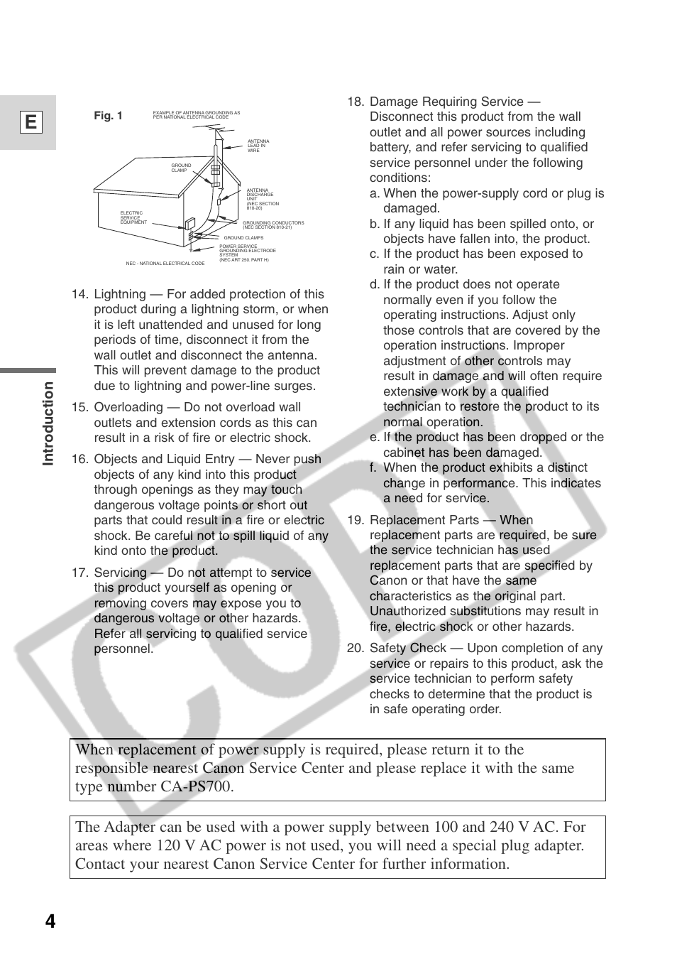 Introduction | Canon ELURA 50 User Manual | Page 4 / 174