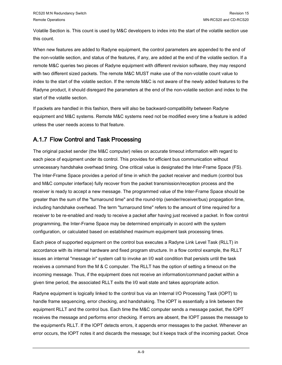 A.1.7 flow control and task processing | Comtech EF Data RCS20 User Manual | Page 151 / 202