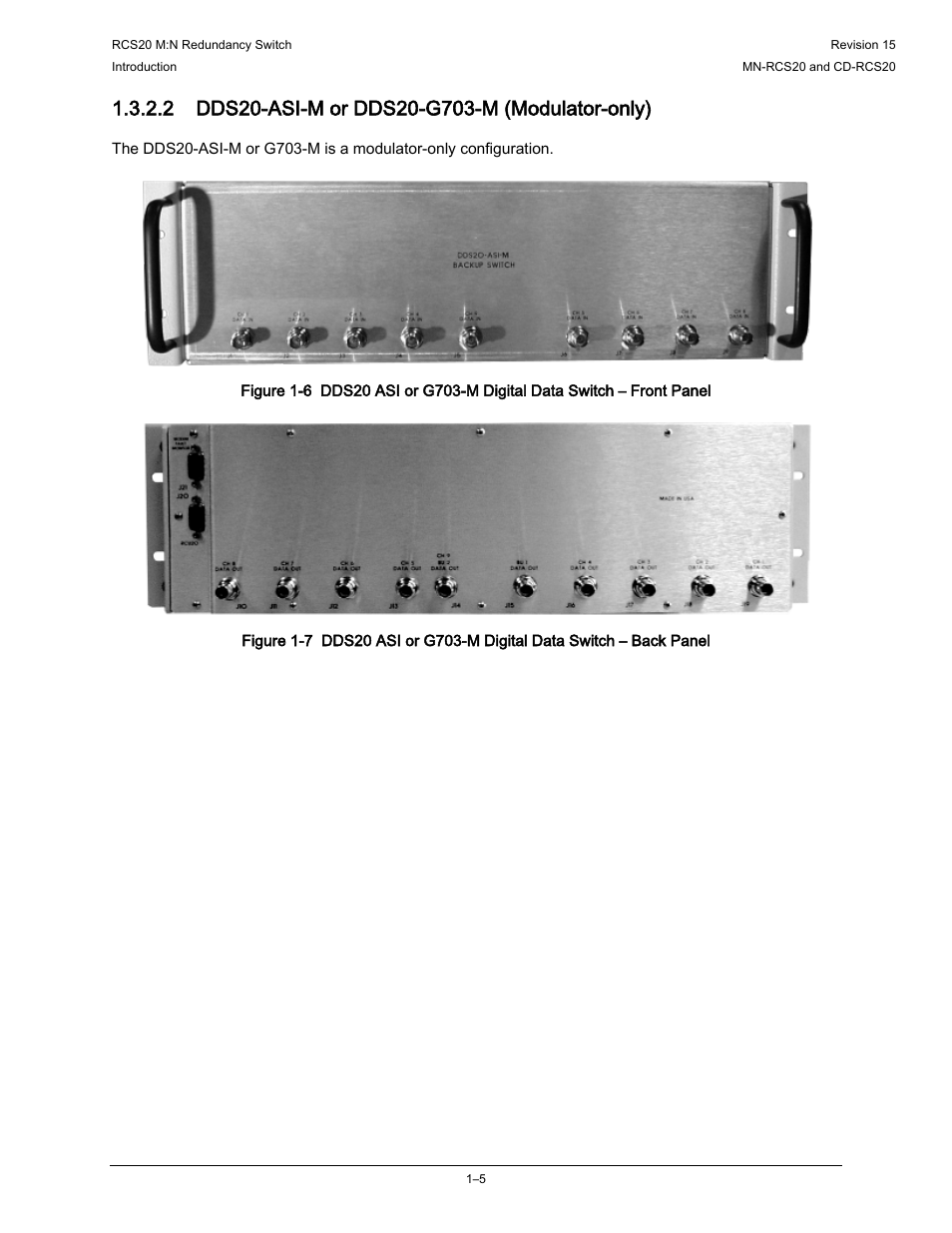 Comtech EF Data RCS20 User Manual | Page 19 / 202