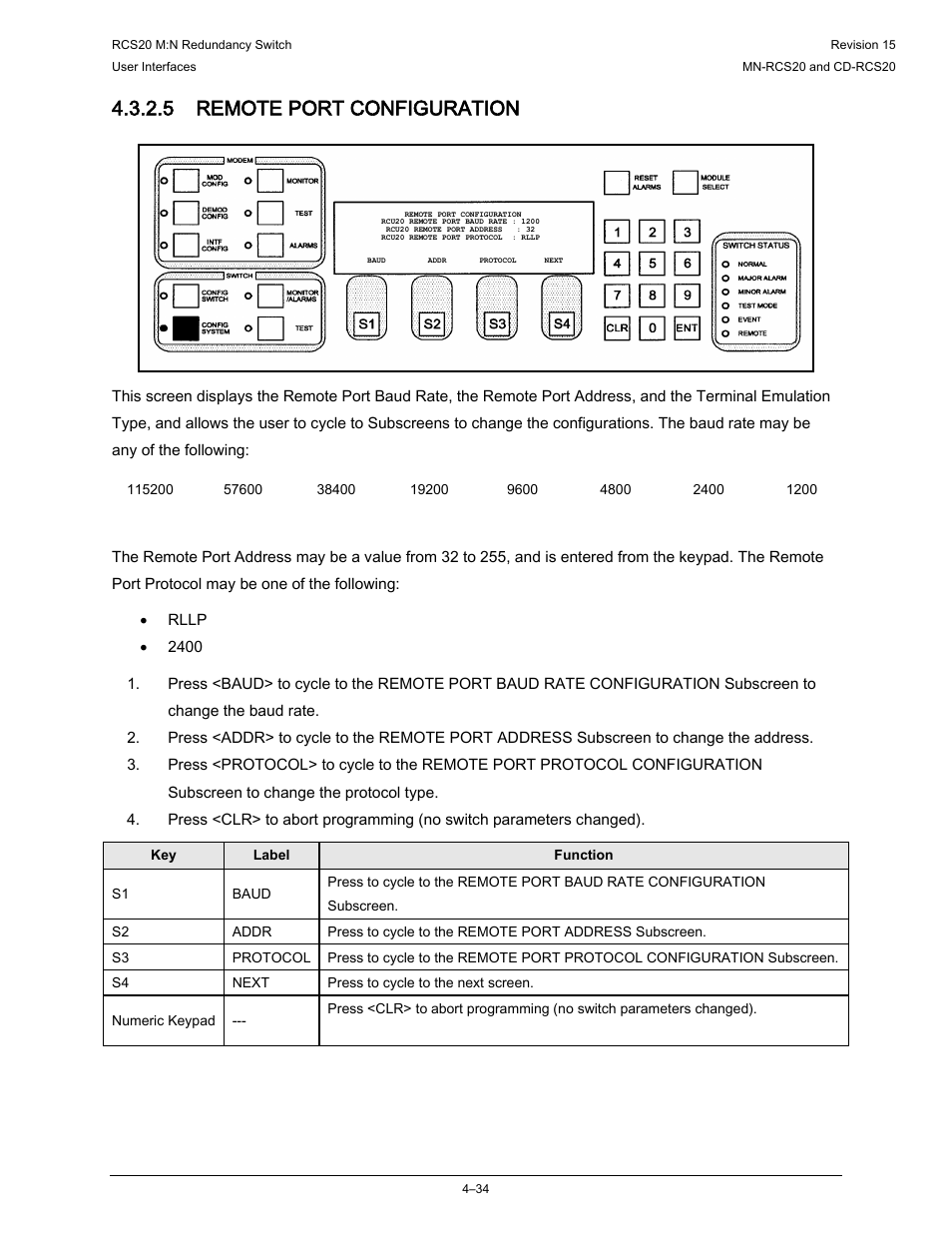 5 remote port configuration | Comtech EF Data RCS20 User Manual | Page 68 / 202