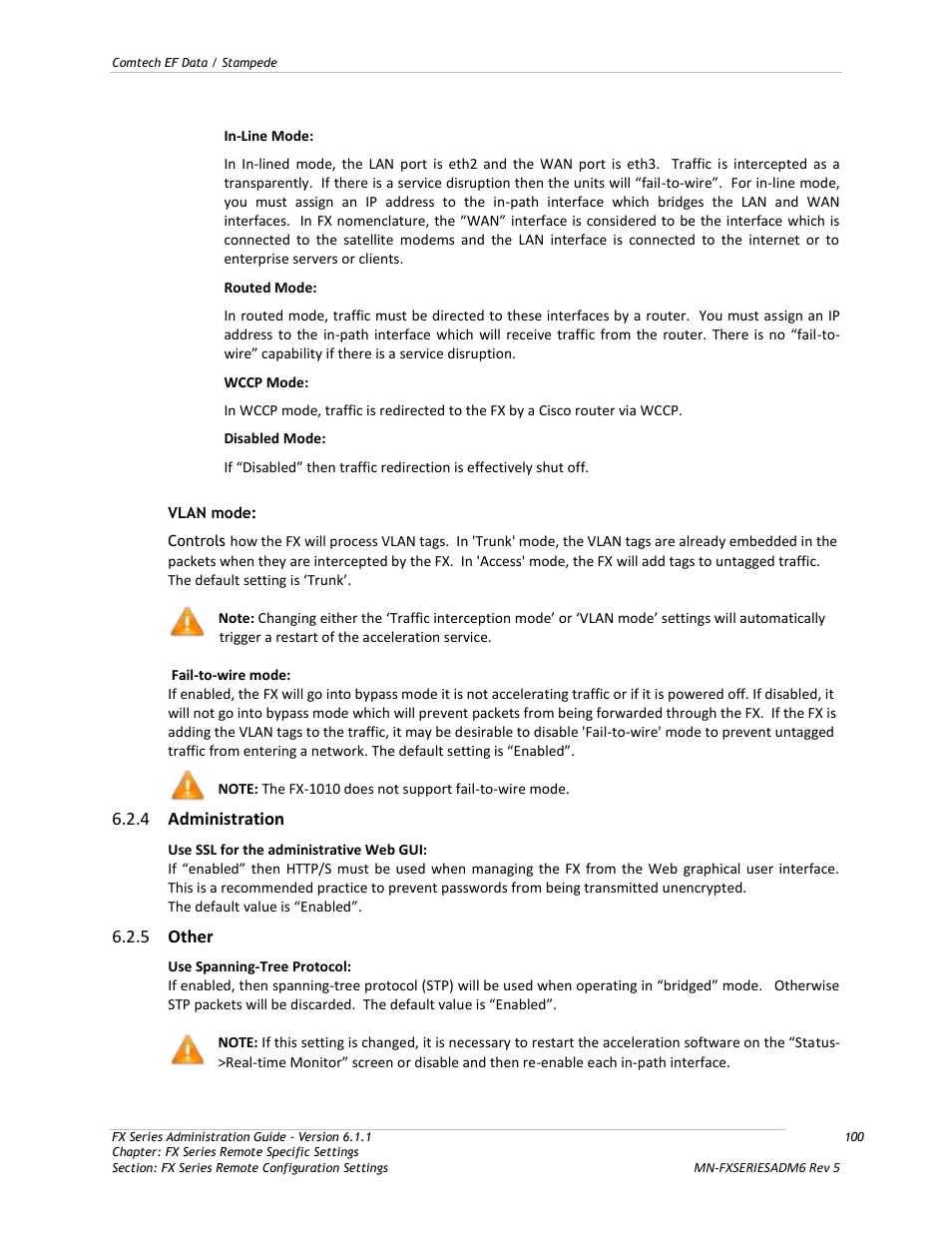 Administration, Other, 4 administration | 5 other | Comtech EF Data FX Series Administrator Guide User Manual | Page 100 / 151