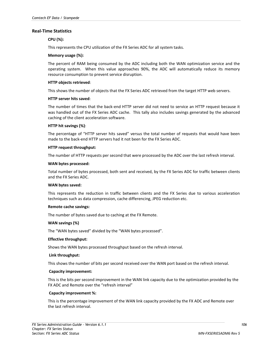 Comtech EF Data FX Series Administrator Guide User Manual | Page 106 / 151