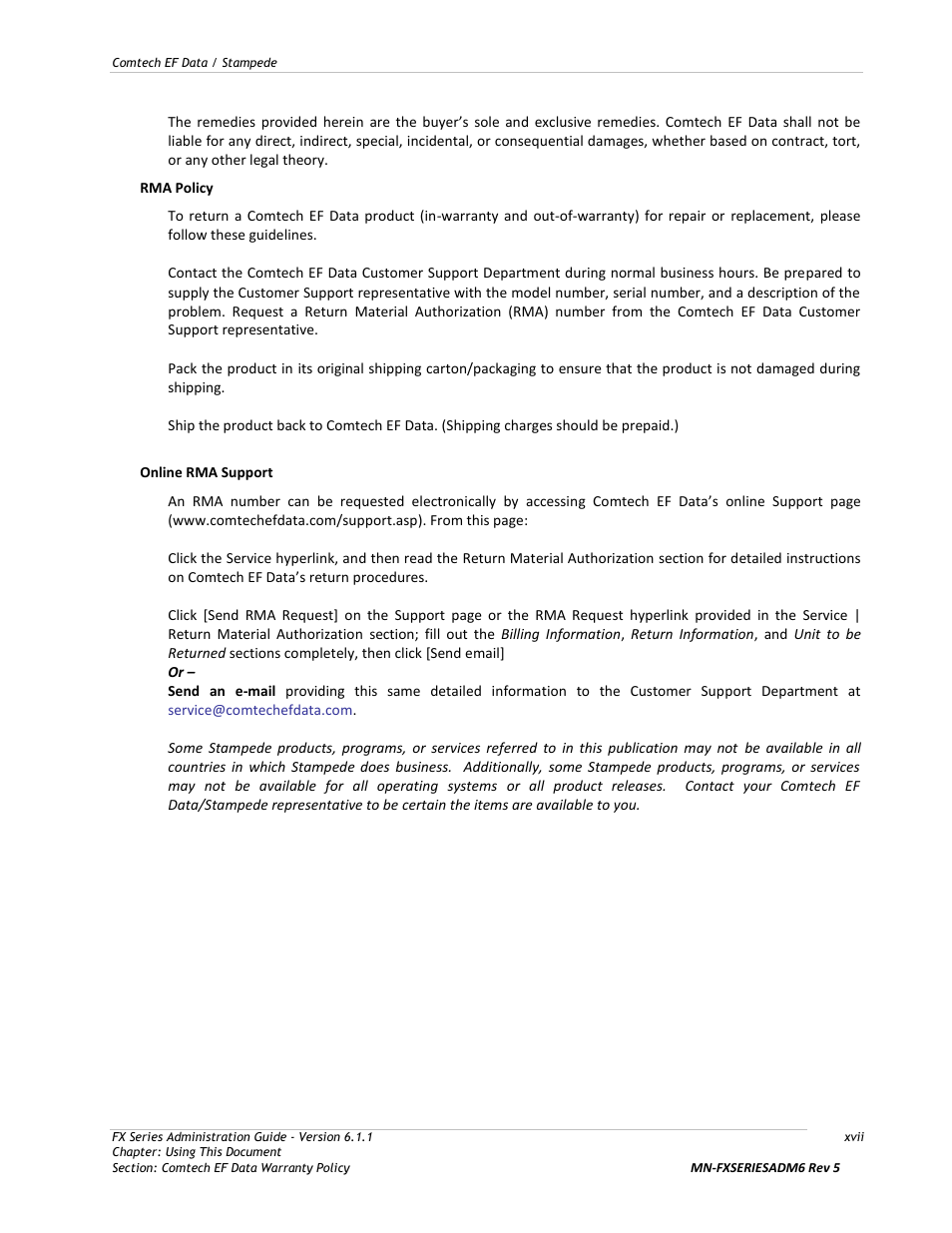 Comtech EF Data FX Series Administrator Guide User Manual | Page 17 / 151