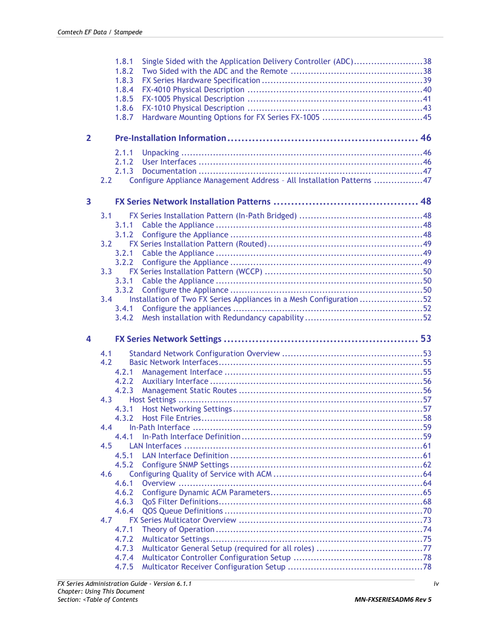 Comtech EF Data FX Series Administrator Guide User Manual | Page 4 / 151