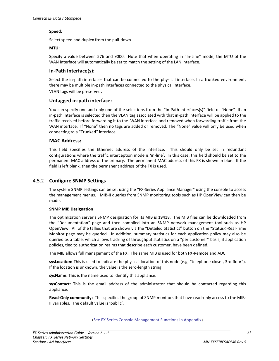 Configure snmp settings | Comtech EF Data FX Series Administrator Guide User Manual | Page 62 / 151