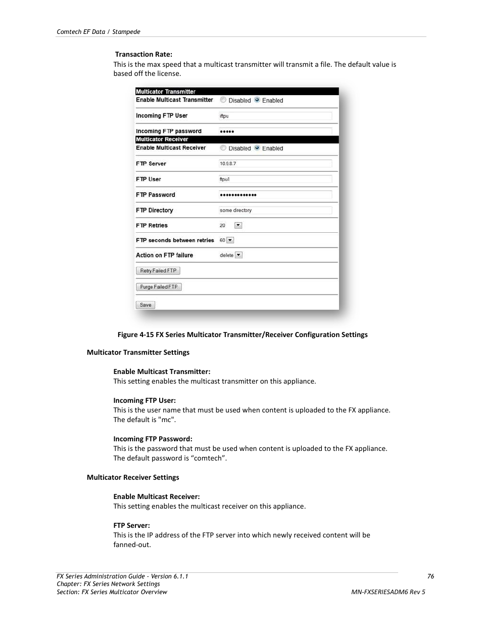 Comtech EF Data FX Series Administrator Guide User Manual | Page 76 / 151
