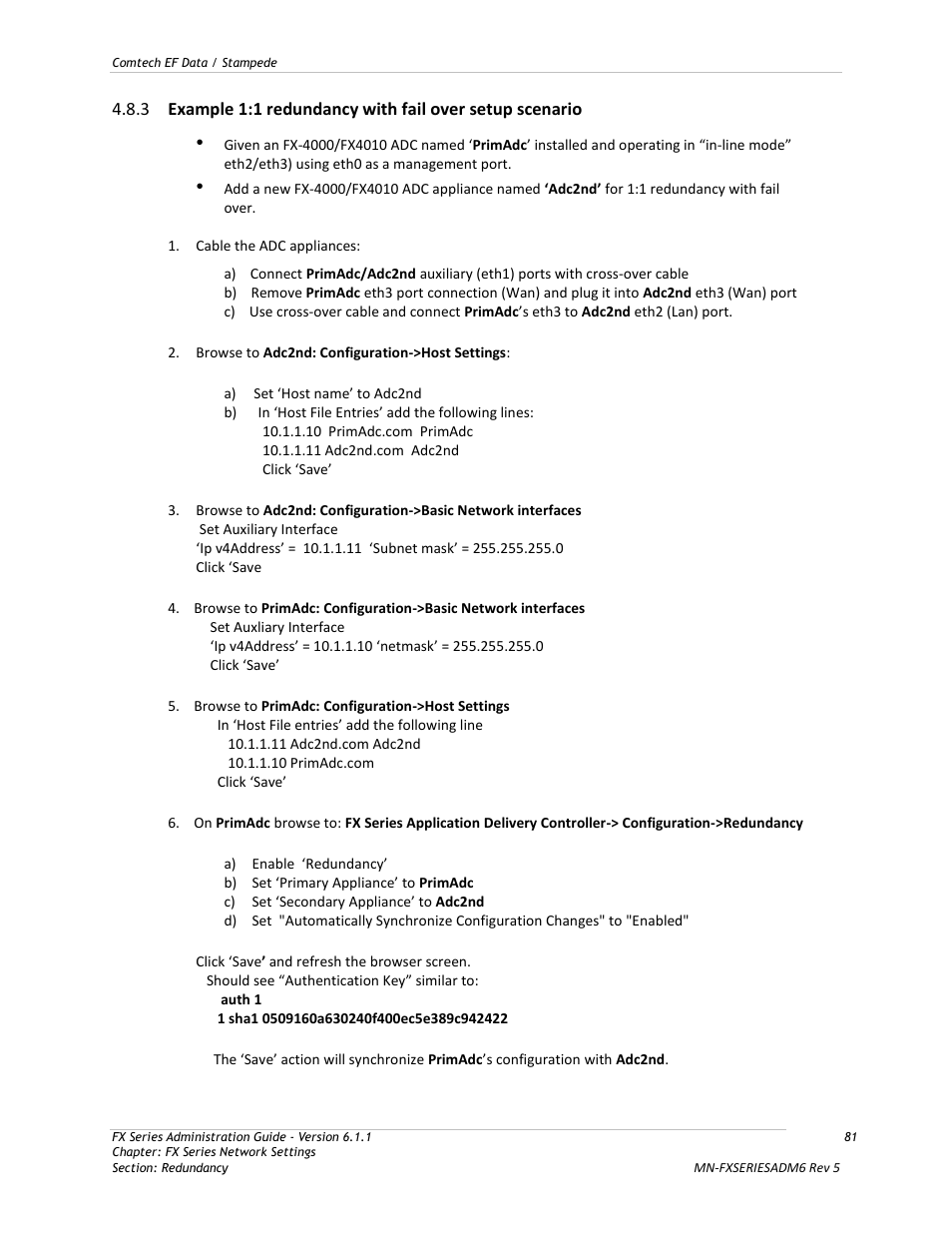Comtech EF Data FX Series Administrator Guide User Manual | Page 81 / 151