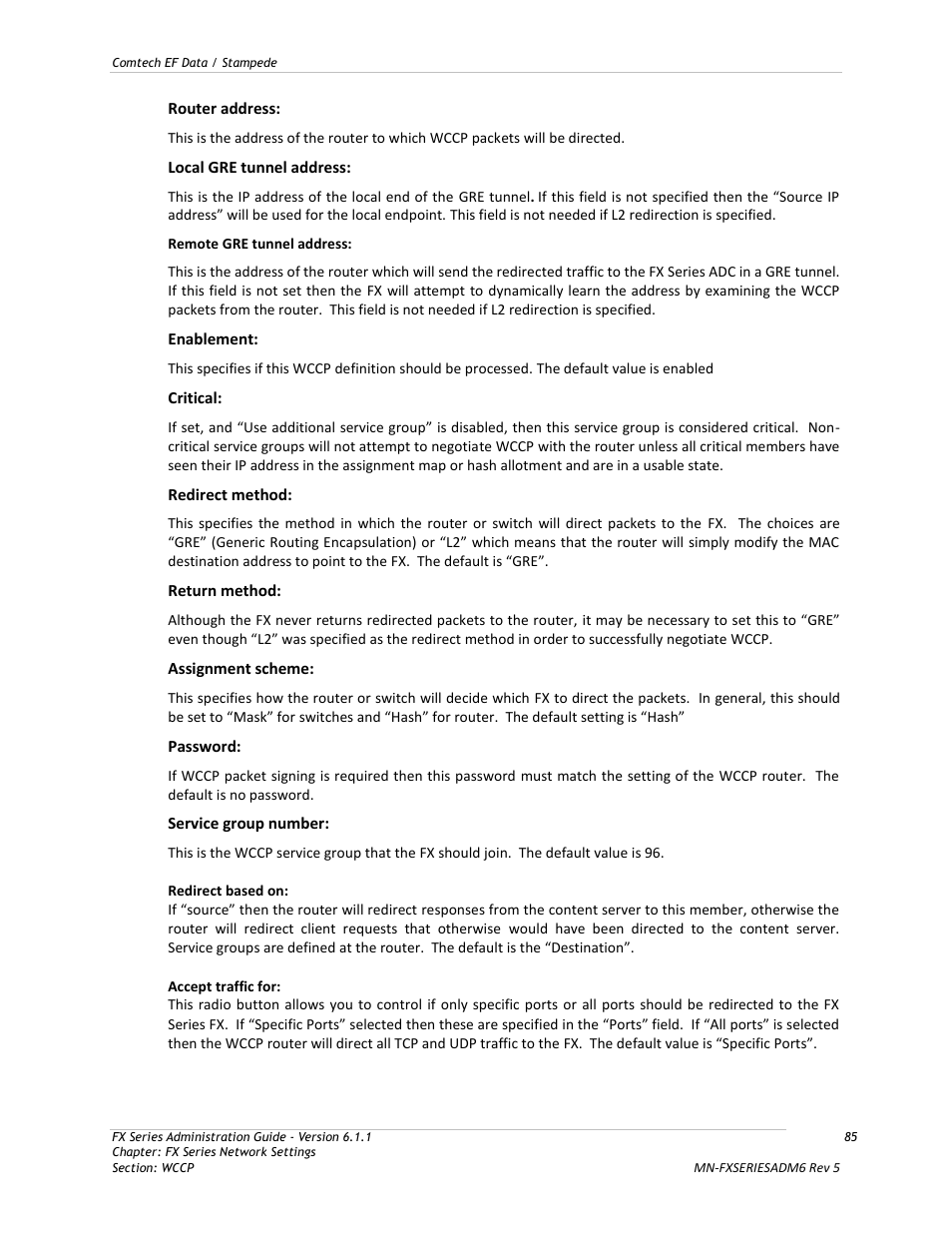 Comtech EF Data FX Series Administrator Guide User Manual | Page 85 / 151