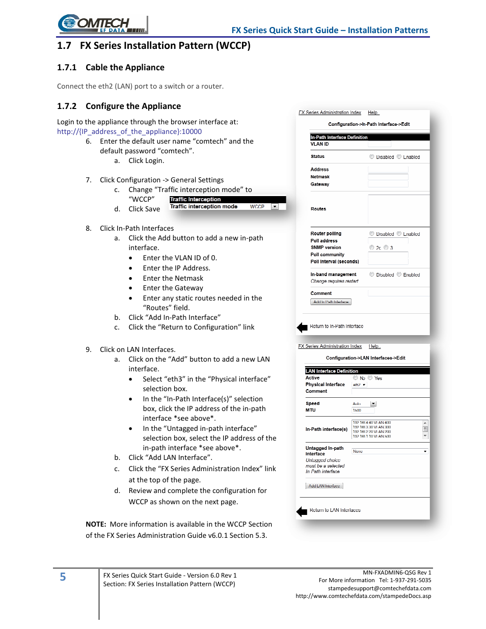 7 fx series installation pattern (wccp), Fx series installation pattern (wccp) | Comtech EF Data FX Series Quick Start Guide User Manual | Page 5 / 6